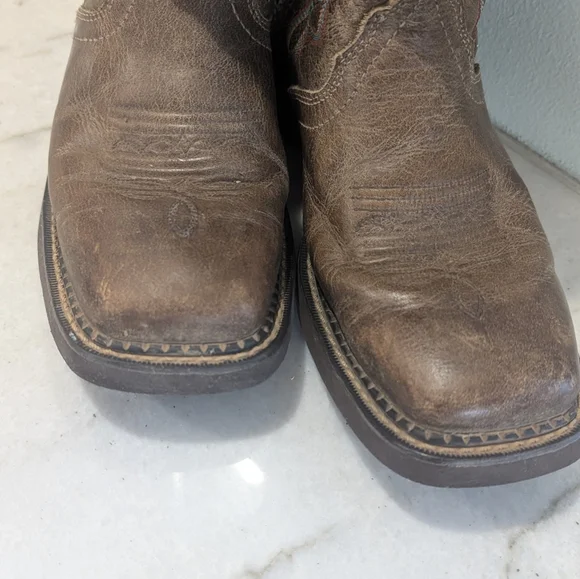 Justin Boots Gypsy Raya Brown and Teal Cowboy Boots Women's Size 7 - Picture 4 of 13